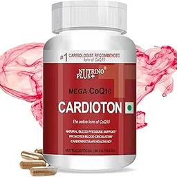 NutrinoPlus Cardioton 60 Capsules with Coenzyme Q10 & Arjuna Extract For Heart Health - 60 capsules (pack of, 60), 60 grams-picture-11