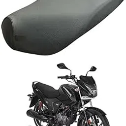 Campatibal with Hero Glamour i3s bs6 Bike Removable & Washable PU Leather Waterproof Single Bike Seat Cover for Hero Glamour i3s bs6 (Black)-image-92