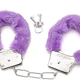 KUKAI Love Shackles for Women and Men | Fun Play Accessory | Soft Fluffy Design | High-Quality Metal Handcuffs with Cute Keys (Lavender)-image-24