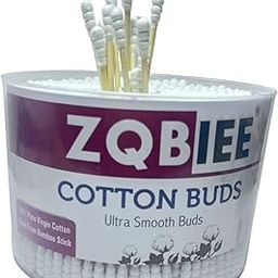 ZQBIEE 500pcs Double Head Cotton Ear & Nose Cleaning Health Care Tools Disposable Bamboo Sticks Soft Beauty Makeup Twisted White Cotton Buds (Pack of 1)-picture-45