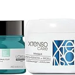 L'OREAL PROFESSIONNEL PARIS Anti-Oiliness 2-In-1 Clay Mask, Absolut Repair Lavender Mask & Absolut Repair Serum For Dry & Damaged Hair And For Very Oily Scalps, 1 Count-image-61