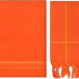 tuni mani Men's Combed Cotton Dhoti With Towel/Length 2.0mtr Single Dhoti-picture-39