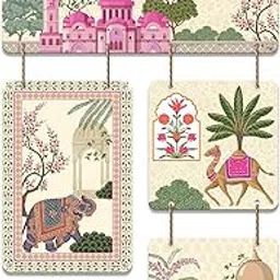 Artvibes Madhubani Art Wall Hanging Home Decorative Wall Art for Living room | Bedroom | Gifts | Wall Hanger for Decoration | Modern Decor Artwork | Wall Sculpture | Signs & Plaques (WH_6533N)-image-72