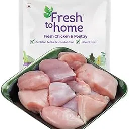 FreshToHome Premium Chicken Thigh Curry Cut | 300g to 320g Pack | Antibiotic-residue-free | Tender | Fresh | Never Frozen-image-16