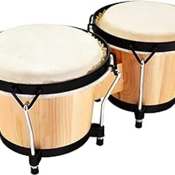 Blueberry R-607 Bongo Drum Set with Tuning Wrench Professional Wooden Percussion Instrument for Beginner Adults Kids (Natural Skin)-picture-20