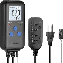 DIGITEN Humidity Controller DHC312 Digital Humidistat, Dual-Relay Outlet Humidifier Dehumidifier for Mushroom,Reptile, Greenhouse, Snake, Incubation-picture-22