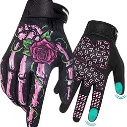 PROBEROS® Motorcycle Gloves for Men Women Touchscreen, Lightweight Dirt Bike Glove Non-Slip, Skeleton Riding Glove-Black-XL-picture-20