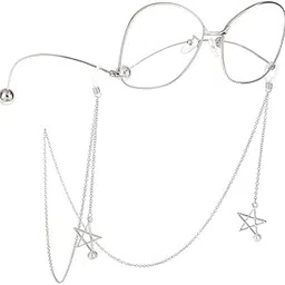 elbme ELBME® Non-Slip Metal Glasses Pendant with Pearl Pendant Glasses Chain | Silver-picture-18