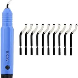 AASONS Heavy Duty Deburring Tool Ideal For The Removal Of Burrs On Wood, Plastic, PVC, Copper, Aluminium, Mild Steel & Stainless Steel, Metal & Non-Metal Tubing Or Pipes (Yellow Handle + 10 Blades)-picture-20
