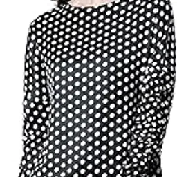 oxolloxo Women Polka Print Round Neck Long Sleeve Top-picture-39