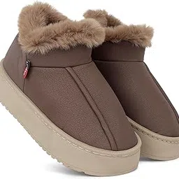cassiey Lightweight And Comfortable Indoor/Outdoor Winter Fur Snow Boot/Shoes/Slipper For Women | Slip on Winter Shoes For Women And Girl's-picture-33