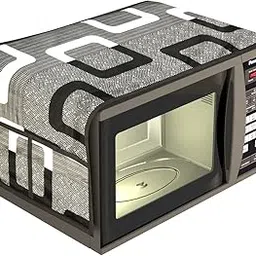 Yellow Weaves Microwave/Oven top ccover 4 Utility Pocket Color (Black Grey)-picture-24