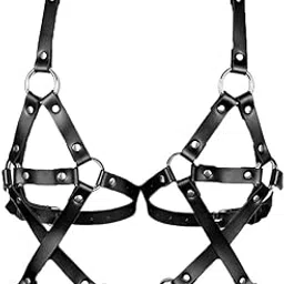 snappsy PU Leather Body Harness Waist Belt Leg Garter Punk Gothic Suspenders Strap-picture-41