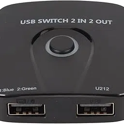 2 in 2 Out USB Switcher, Seamless Switching USB Switcher, Port Adapter for 2 Computers Share 2 USB Devices Mouse Keyboard Scanner Printer-picture-12