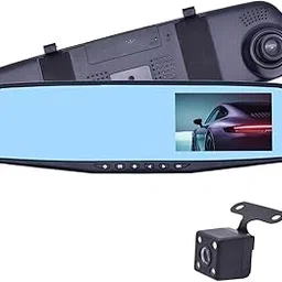 Mirror Dash Camera for Car with GPS Parking Assistance | G-Sensor | Loop Recording | Dual Camera Recording Front and Rear Dashboard Cam-picture-19