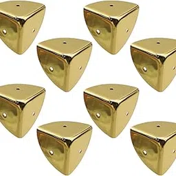 8Pcs Box Corner Tool Box Edge Guard Case Protector Trunk Corner Cover Heavy Duty Furniture Corner, Gold-picture-19