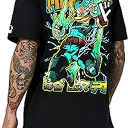 My Hero Academia Deku | Anime t Shirt | Stylish Printed Mens t Shirt | Black-image-44