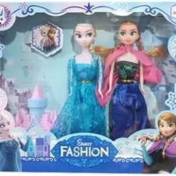 BAKERS PARDISE Doll Set Toy for Girls,Kids Frozen Dolls with Pretty Ice Castle | Anna and Elsa Fashion Dolls with Signature Clothing and Accessories | Preety Doll Playset Toy for Birthday Gifts-picture-49