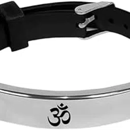 Mens ID Beads | Stainless Steel Leather Bracelet | Om Aum Ohm | Husband |Brother|Boyfriend |Son| Grandpa ShivBr2024172-image-8