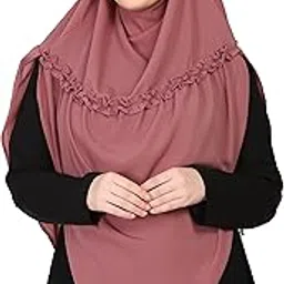 mallika Frill around shoulder, Triangle instant ready to wear tie at back Trendy Hijab-picture-41