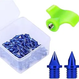 HEAVENGLOW 50x Track Shoe Spikes Replacement Spikes for Short Distance Running Practice Blue-Sporting Goods-Outdoor Sports-Track & Field-50 Shoe Spikes1 Shoe Spikes 1 Storage Box(Random Shape)-picture-25