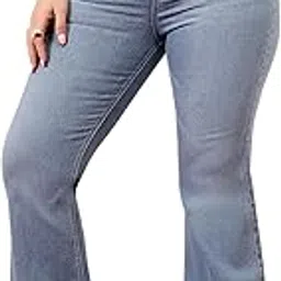 miss chase a+ Women's High Rise Regular Stretchable Denim Bootcut Shaping Jeans-picture-30