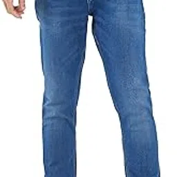 spykar Blue Slim Fit Mid Rise Jeans for Men-picture-32