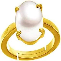 5.25 Carat Moti Ring for Men Women Original Moti Stone Ring Original Certified Pearl Ring Oval Cut June Birthstone Natural Pearl Astrological Gold Plated Adjustable Ring-image-65