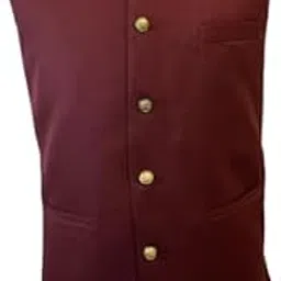 a.p.textiles Men's Linen Nehru Jacket Waistcoat, Plain-picture-30