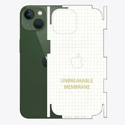 NISHTECH Matte Finish Full Body Cover Back Protector Compatible with iPhone 13 | Unbreakable Membrane Scratch Guard Full Fit Protective, Case Friendly, (Back & Side) (Pack of 1)-picture-29