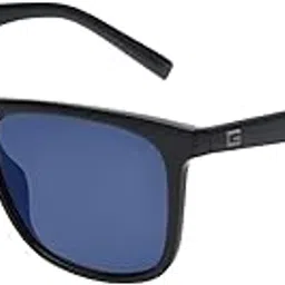 guess |Black Full Frame Square Sunglasses|100% UV Protected (Uv 400) Grey Lens|Men's|Large|GU00024 01C 56 S-picture-47