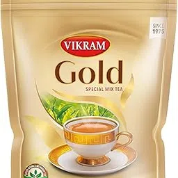 VIKRAM Gold Special Tea | Blended With 5 Unique Types Of Leaves From Upper Assam And Enriched With Orthodox Leaves | Rich & Aromatic Chai | Premium Black Tea Powder | 1Kg-picture-24