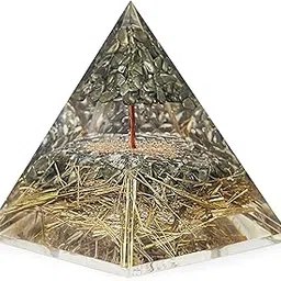Original Pyrite Crystal Pyramid - Pyrite Tree Vastu Pyramid for Money Good Luck Prosperity Positivity Fame Vastu Reiki Healing Wealth and Abundance - 3.5 Inch-picture-40
