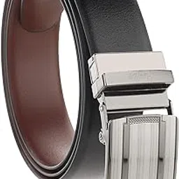 flyer Men's Leather Reversible Belt (Formal/Casual) (Colour -Black/Brown) (AutoPin/Autolock/Pin) Buckle Adjustable Size Genuine Original Leather (RL2532)-picture-17