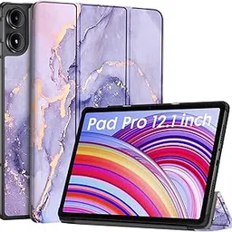 Robustrion Cover for Redmi Pad Pro 12.1 Cover Case, Trifold Flip Cover for Redmi Pad Pro 5G Tablet 12.1 inch [ Auto Sleep Wake Support] - Marble Lilac-picture-20