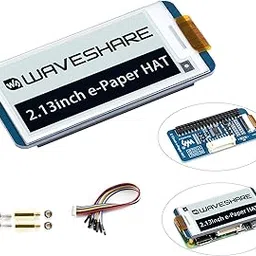 2.13inch E-Ink Display HAT Rev2.1 Black,White Two-Color 250x122 Pixel E-Paper Screen LCD for Raspberry Pi 4B/3B+/3B/2B/Zero/Zero W/Zero WH and Jetson Nano SPI Interface Support Partial Refresh-picture-31