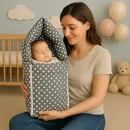 MOM & SON Baby Sleeping Bag for Newborns Soft & Cozy Infant Carry Nest | 3-in-1 Baby Wrapper, Sleeping Sack & Carrier | Sleeping Pod | Baby Bedding Set, Baby Portable Bassinet (0-6 Months)-picture-41