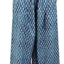 ladies n linen Women's Relaxed Cotton Flared Printed Regular Palazzo Pants-picture-32