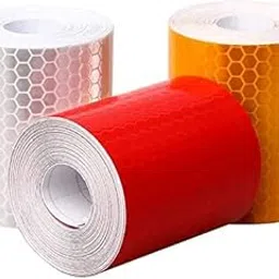 Hawk Eye High Intensity Water Proof Conspicuity Warning Reflective Radium Tape Sticker Pack of 3, White Yellow and Red Size 2 Inch x 10 Meter (10 Meter Each Color)-picture-15