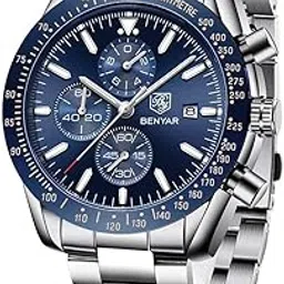 Men's Luxury Chronograph Watch – Business, Casual | Quartz Movement with Date Display | Stylish Wristwatch | Gift for Men-image-6