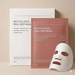 EKAKSH- Korean Glass Glowing Skin Bio-Collagen Overnight Face Mask for Women Deep Hydrating Skin Care Facial Pore Minimizing Firming Anti-Aging Hydrogel Mask (PACK OF 03)-picture-10