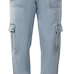 foul child Blue Baggy Cargo Jeans-picture-34