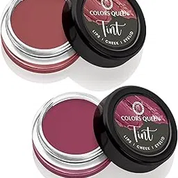Colors Queen Matte Lip Tint & Chick Tint Combo with Richness of Jojoba Oil and Vitamin E for Lips, Eyelids & Cheeks (Crave for It & Pink N Chik)-image-0