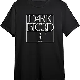 the korhean store Dark Blood Enhypen Kpop Black Crew Neck Regular T-Shirt for Men & Women-picture-43