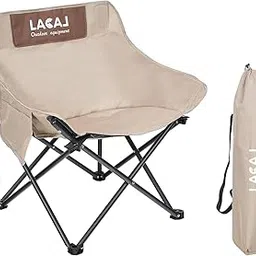 Portable Camping Chair, Outdoor Folding Chair, Oxford Cloth Backpacking Chair with Aluminum Frame,264lbs Support,No Installation (Khaki,1Pack)-picture-19