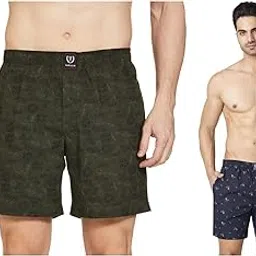 van heusen Men Sport Allover Print Boxer Shorts - 100% Combed Cotton - Media Pocket-picture-39