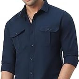 urbano fashion Men's Cotton Full Sleeve Regular Fit Casual Solid Shirt-picture-33
