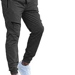 Men’s Joggers with 3 Zipper Pockets | Boys’ Polyester Track Pants with Adjustable Waist & Cuffs | Versatile Sports & Exercise Lowers for Lounge & Casual Wear-picture-17
