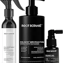 Root Botanie FOLLIWISE Urban Scalp Defense Combo | Cleanser Shampoo, Hair Vital Serum & Detox Spray | 3-Step Daily Routine for Men | Supports Scalp Microbiome Balance, Freshness & Root Vitality-picture-21