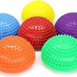 ACUWORLD Hedgehog Balance Pods, Pimples Pilates Ball, Half Spiky Fitness Domes for Kids Adults Sports, Foot Massage, Stability Training, Muscle Balancing Therapy, Yoga Gymnastics Exercise (1pcs)-image-6
